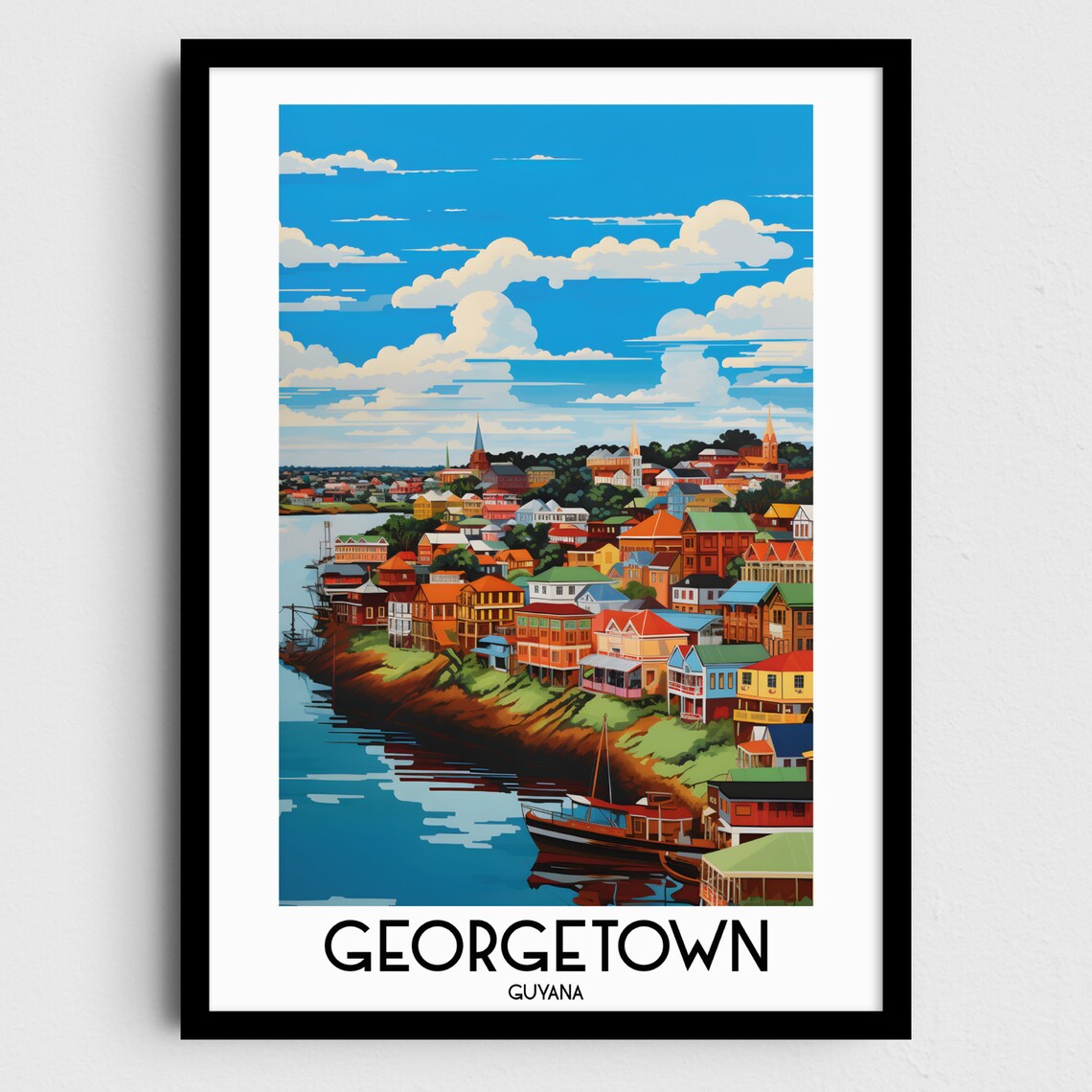 Georgetown Travel Poster, Guyana South America