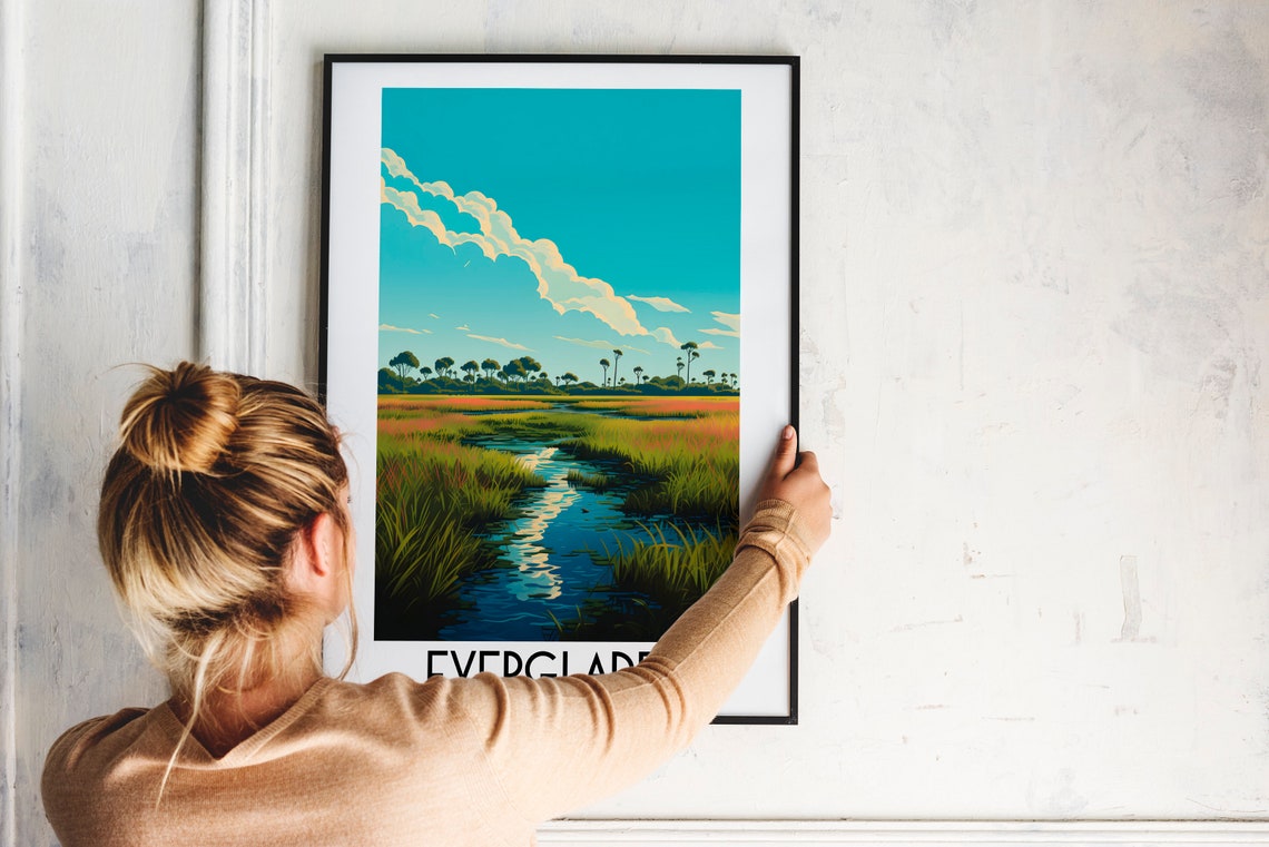 Everglades National Park Florida Wetlands Stream Cypress Scenic Poster - Image 2