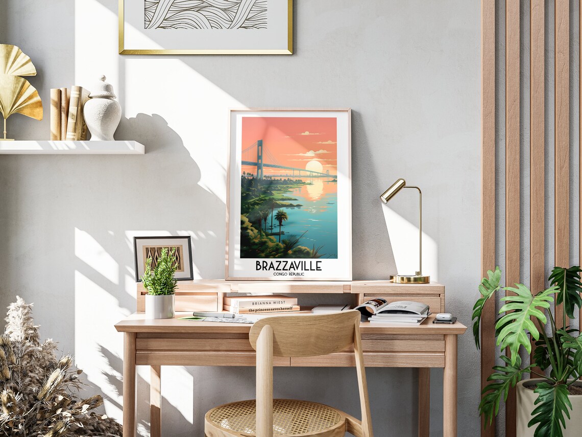 Brazzaville Travel Poster, Congo Africa Art Print - Image 3