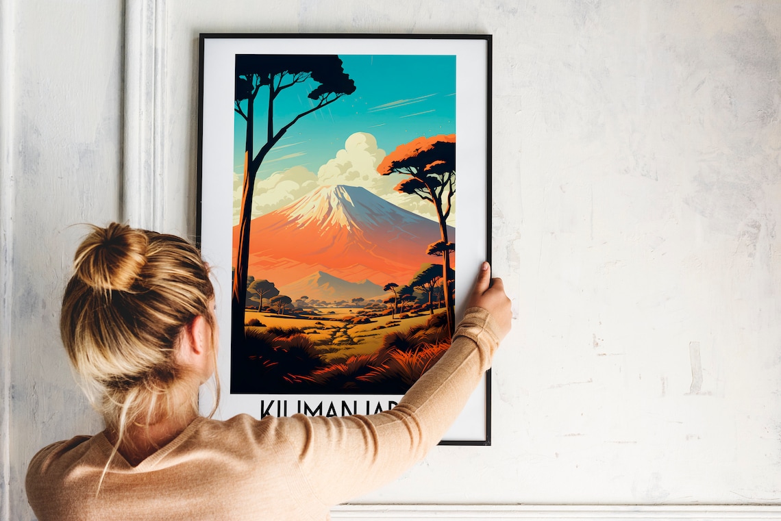 Kilimanjaro National Park Travel Poster, Tanzania - Image 2