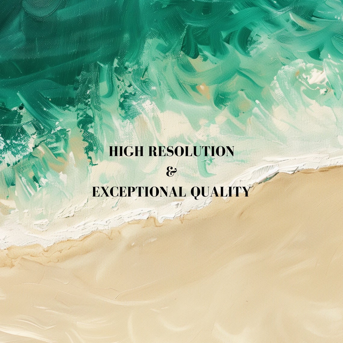Aerial Ocean Waves Emerald Beach Minimalist Summer Seascape Poster - Image 3