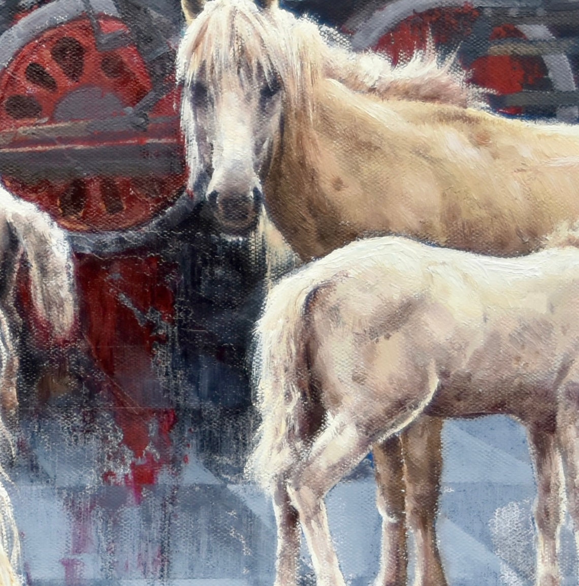 Oil Painting Original Contemporary Art Horse Painting Wall Art Oil On Horse Home Decoration Personality Gift - Image 2