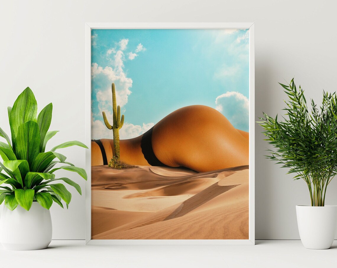Bootyland Surreal Collage Art Poster