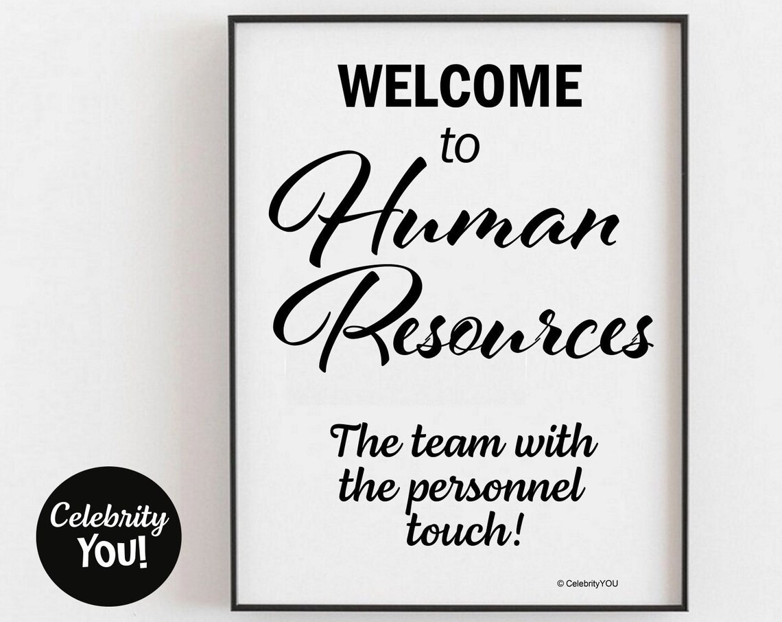 Welcome To Human Resources Office Motivational Poster
