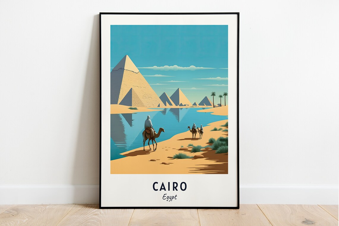 Cairo Egypt Travel Poster, City Travel Print