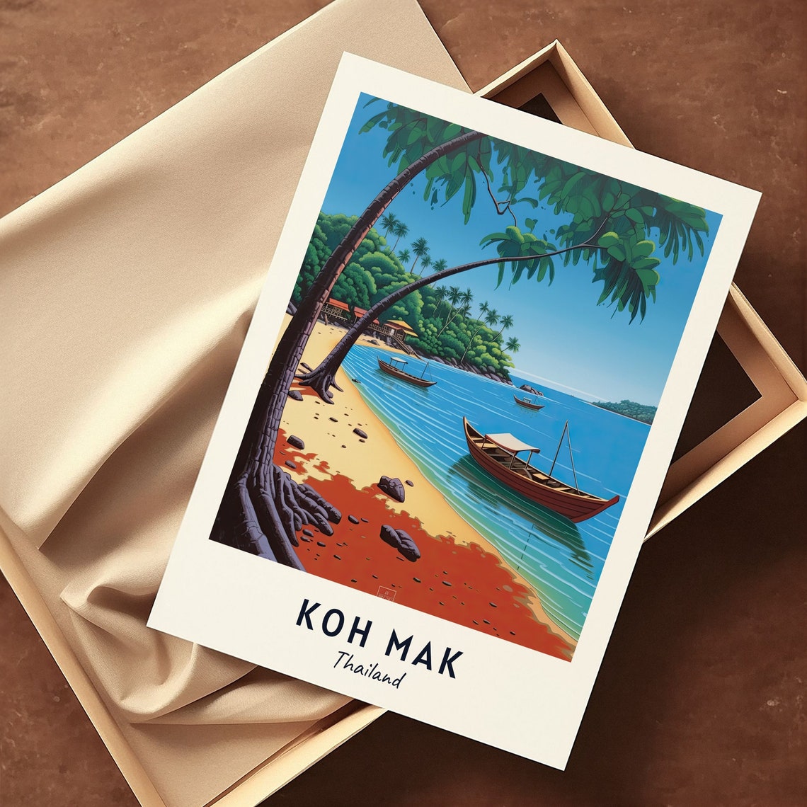 Ao Suan Yai Beach Travel Print Wall Art Koh Mak Thailand City Print Ao Suan Yai Beach Travel Gift Ao Suan Yai Beach Poster Travel Gift - Image 3