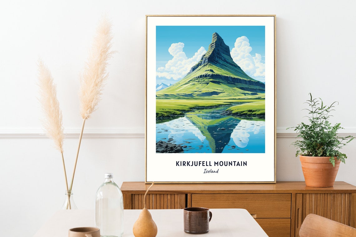 Kirkjufell Mountain Iceland Travel Print Wall Art Kirkjufell Mountain Iceland City Print Kirkjufell Mountain Iceland Travel Gift - Image 2