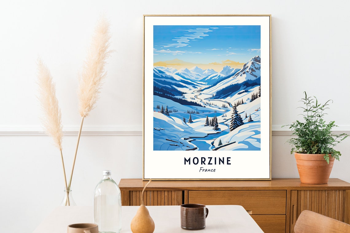 Morzine France Travel Print Wall Art Morzine France City Print Morzine France Travel Gift Morzine France Poster - Image 2