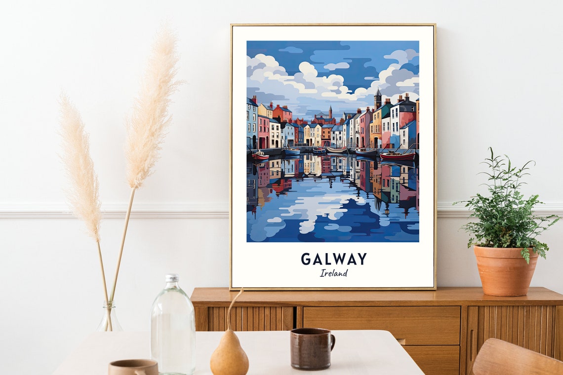Galway Ireland Travel Gift City Poster - Image 2
