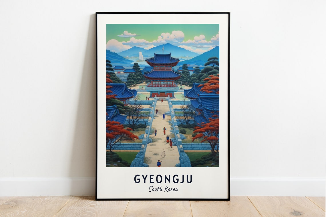 Bulguksa Temple Travel Print Wall Art Gyeongju South Korea City Print Bulguksa Temple Travel Gift Bulguksa Temple Poster Travel Gift