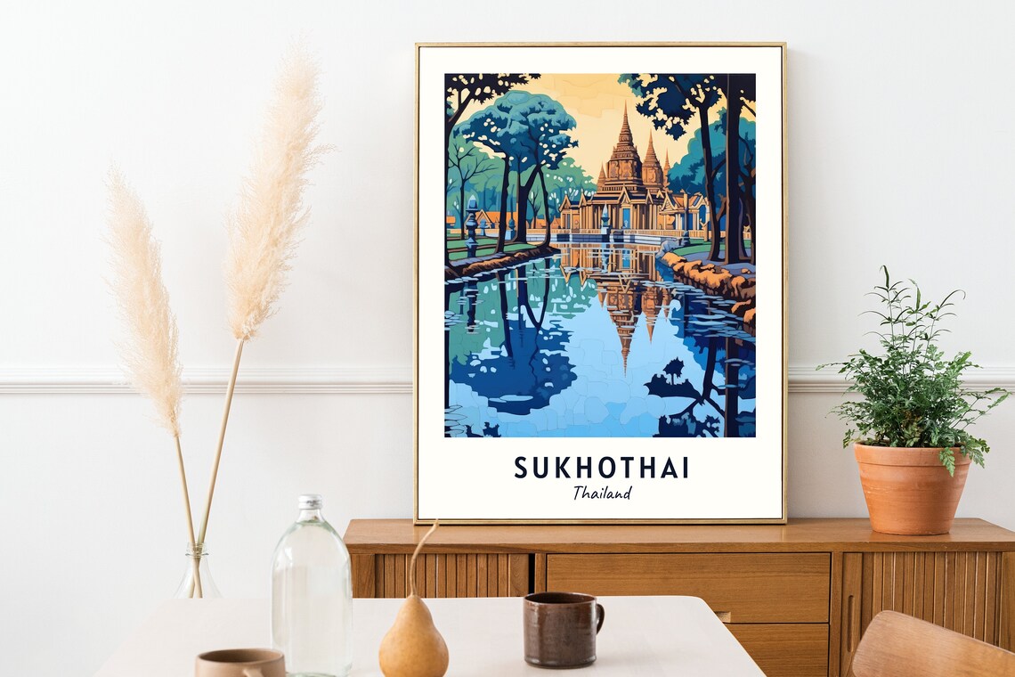 Sukhothai Historical Park, Thailand Travel Poster - Image 2