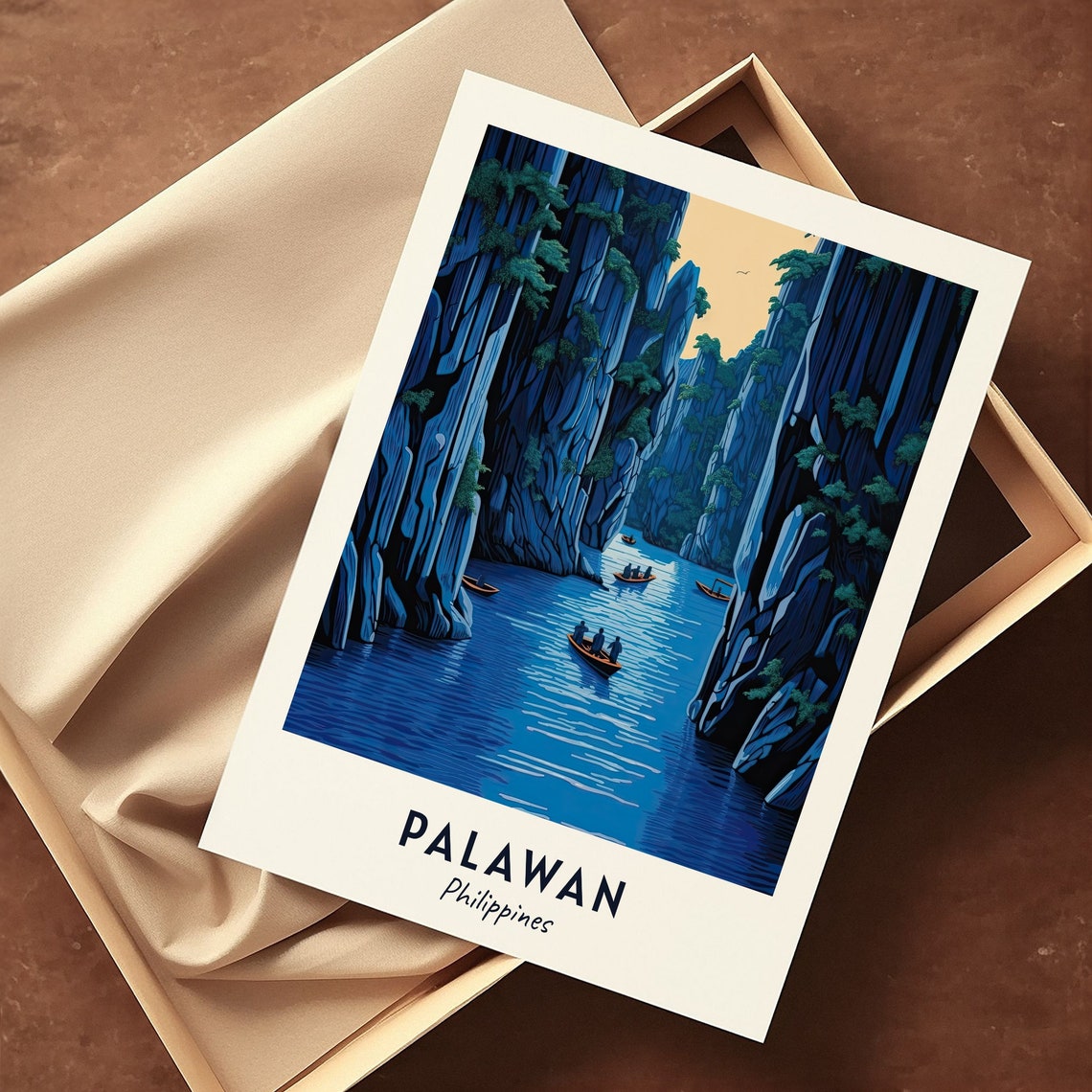 Puerto Princesa Underground River Palawan Blue Canyon Walls Poster - Image 3