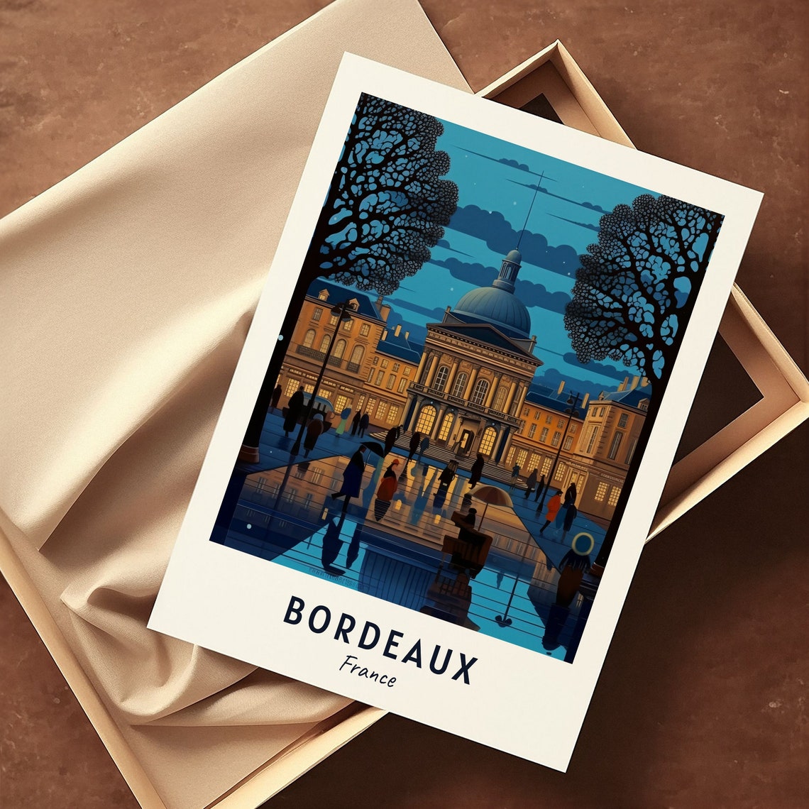 Bordeaux Travel Print Wall Art Bordeaux France City Print Bordeaux Travel Gift Bordeaux City Poster Travel Gift - Image 3