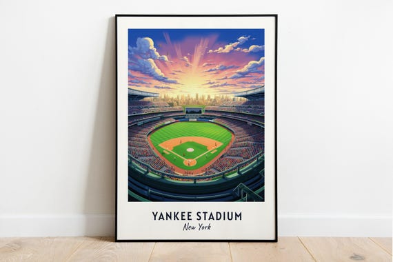 Yankee Stadium Stadium Print College Dorm Print New York Print College Football Print Yankee Stadium Stadium Poster Gift Dorm Decor