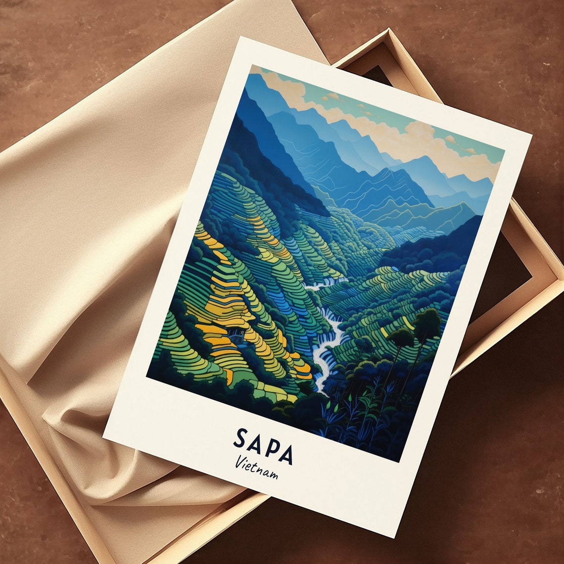 Fansipan Mountain Travel Print Wall Art Sapa Vietnam City Print Fansipan Mountain Travel Gift Fansipan Mountain Poster Travel Gift - Image 3