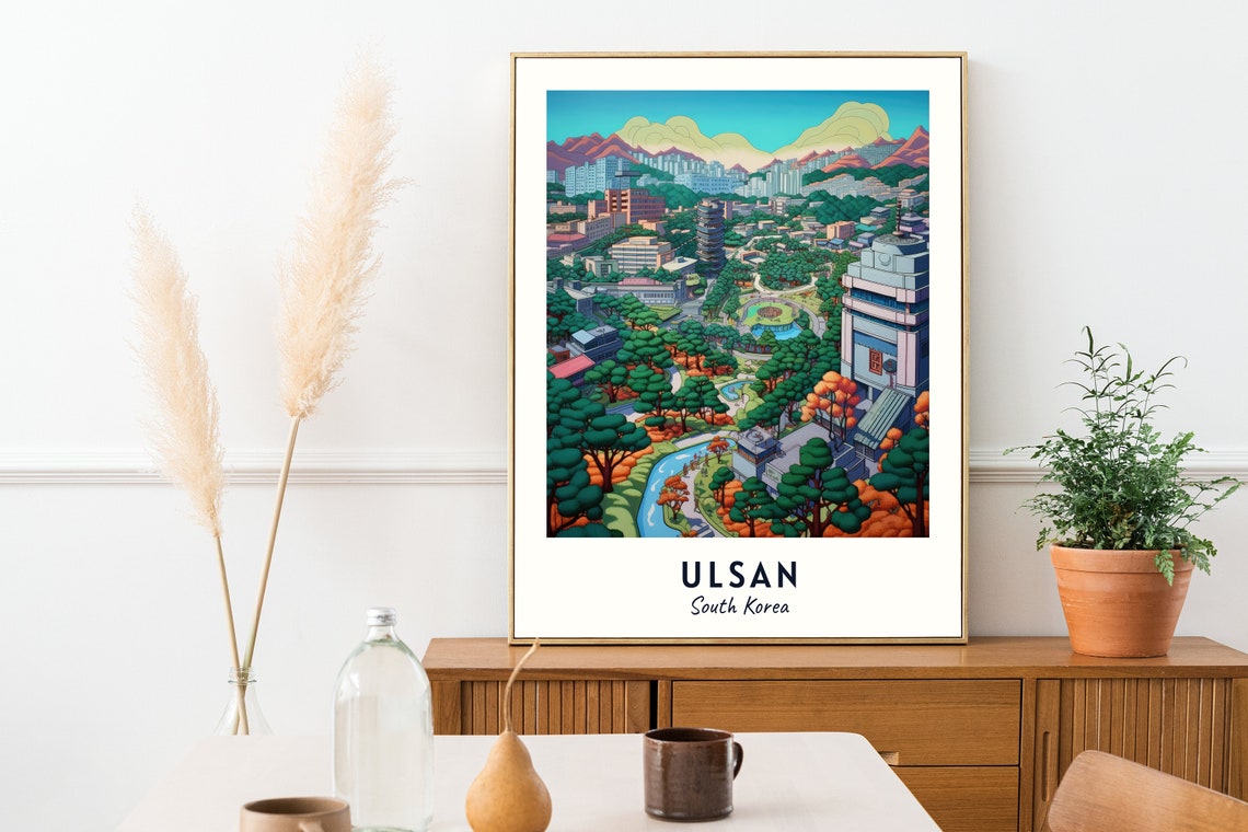 Ulsan Grand Park South Korea Green City Gardens Panorama Poster - Image 2