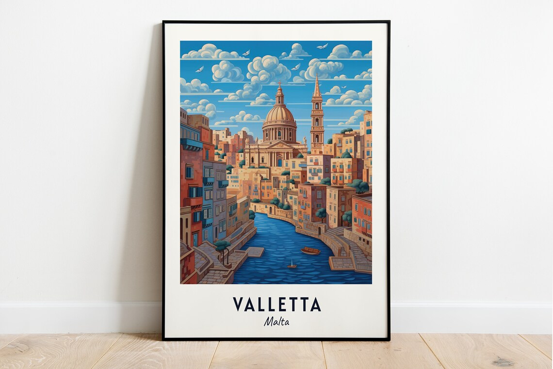 St Johns Co Cathedral Malta Travel Poster