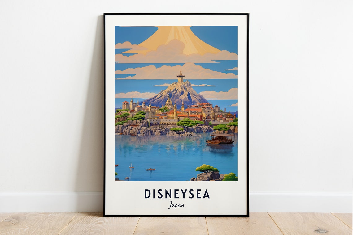 Disneysea Travel Print Wall Art Disneysea Japan City Print Disneysea Travel Gift Disneysea City Poster Travel Gift