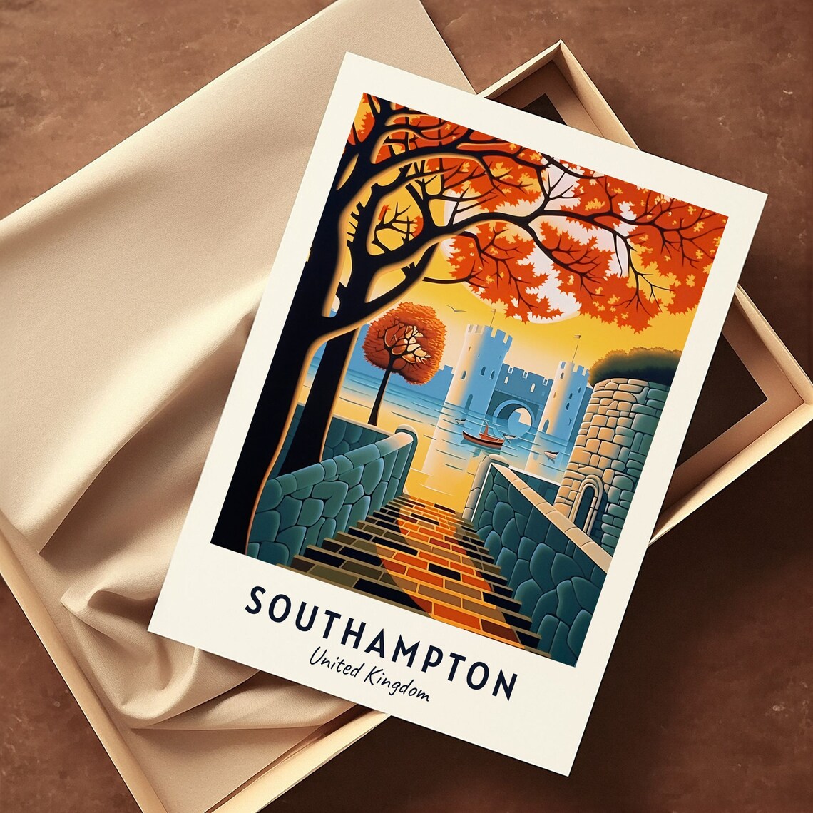 Southampton Travel Poster, United Kingdom City View - Image 3