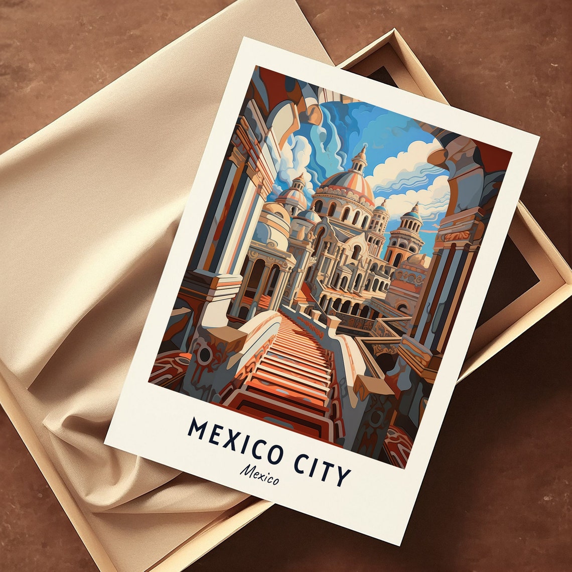 Mexico City Palacio De Bellas Artes Grand Dome Travel Poster - Image 3