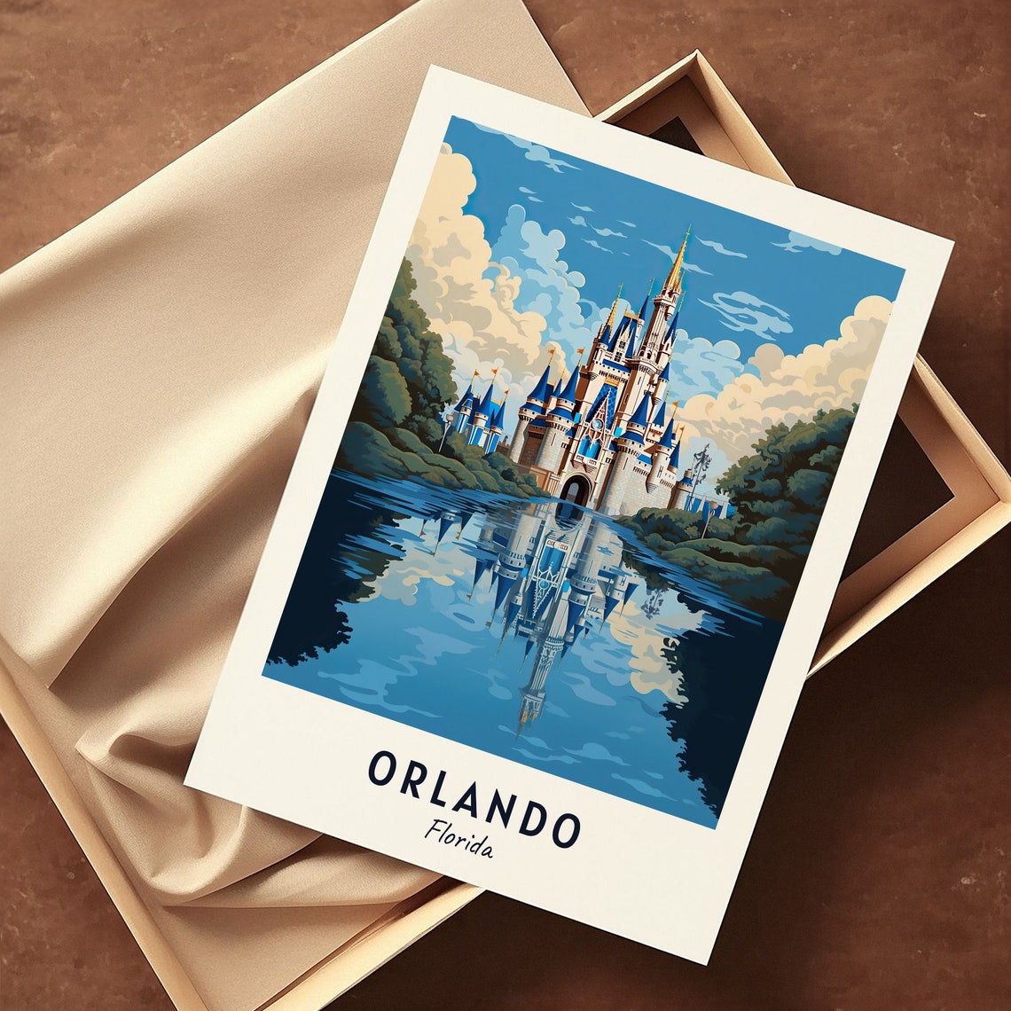 Disneyland City Print Disneyland Travel Poster Orlando Travel Gift Disneyland Orlando Poster Disneyland Gift - Image 3