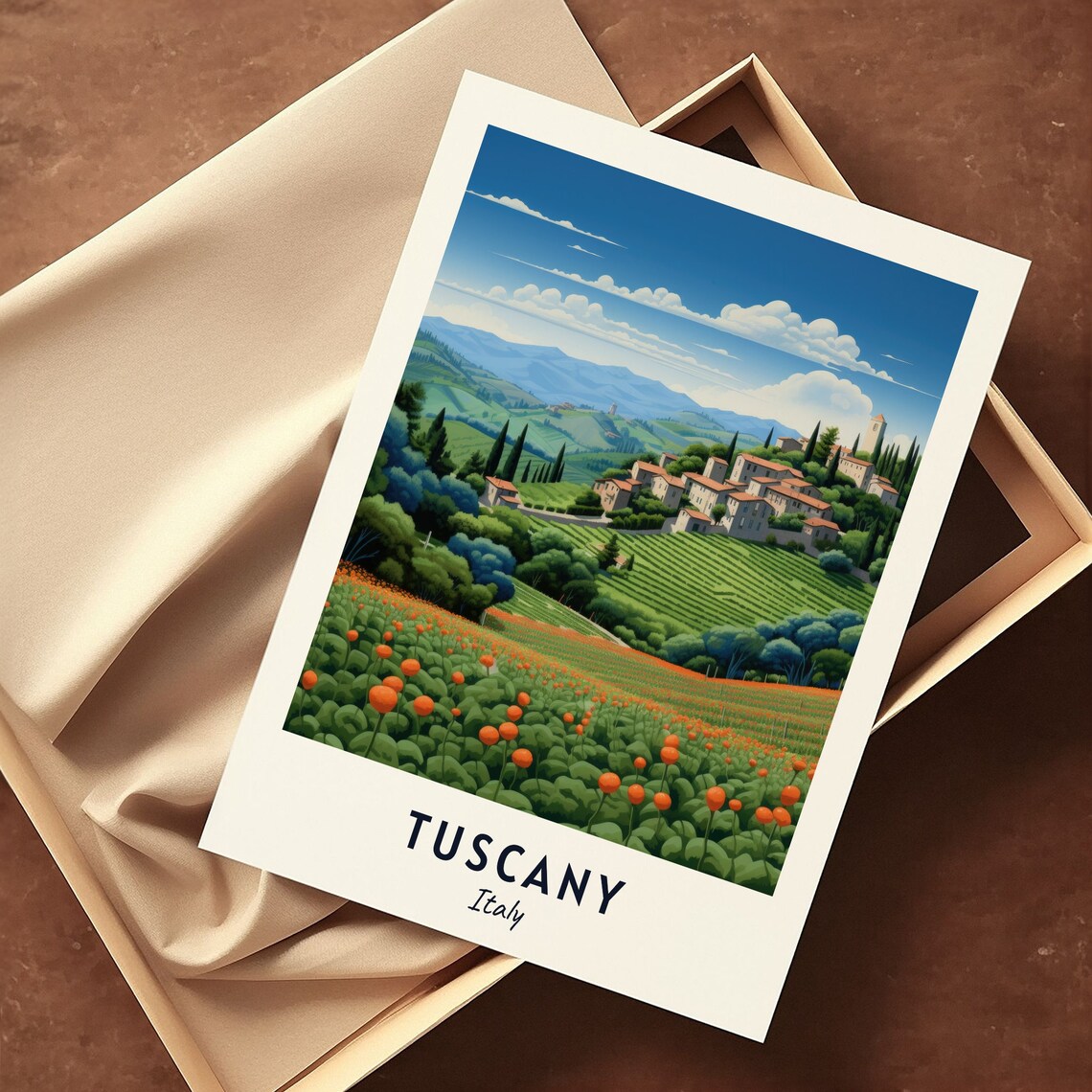 Tuscany Italy Travel Poster, City Wall Art Print - Image 3
