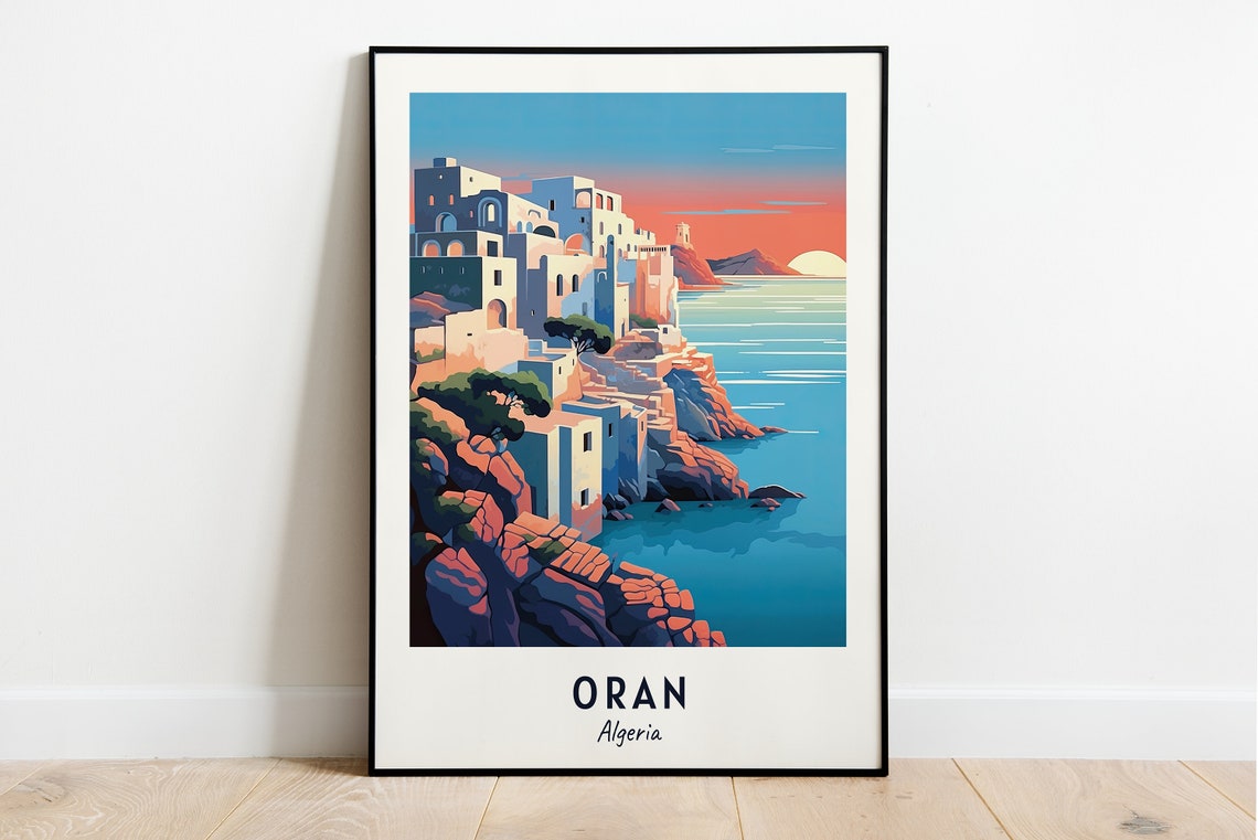 Santa Cruz Fort Travel Print Wall Art Oran Algeria City Print Santa Cruz Fort Travel Gift Santa Cruz Fort Poster