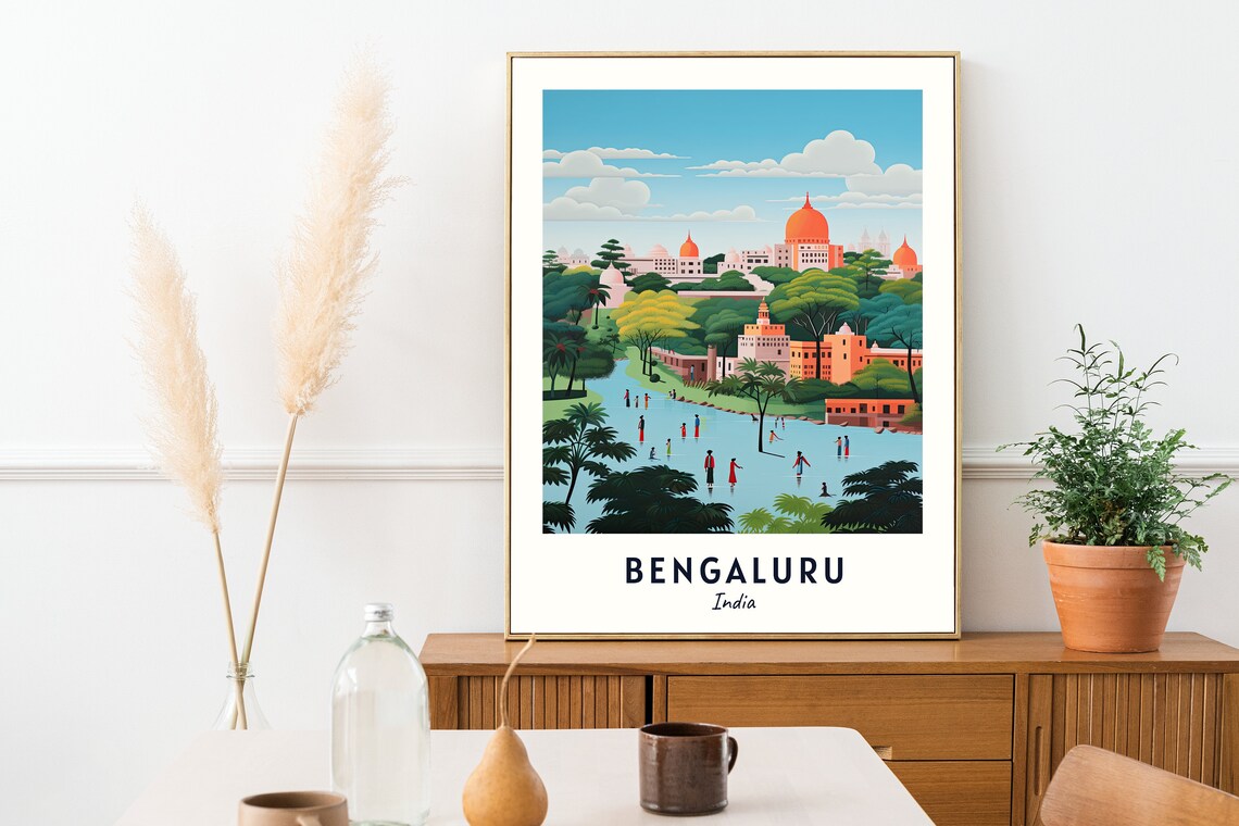 Bengaluru India Travel Poster, City Wall Art - Image 2
