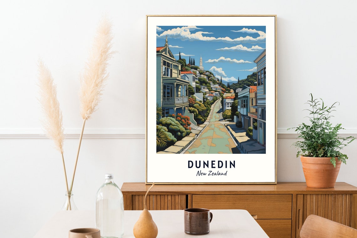 Baldwin Street Worlds Steepest Street Travel Print Wall Art Dunedin New Zealand City Print Travel Gift - Image 2