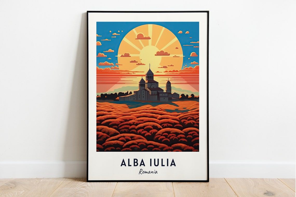 Alba Carolina Fortress Travel Print Wall Art Alba Iulia Romania City Print Alba Carolina Fortress Travel Gift