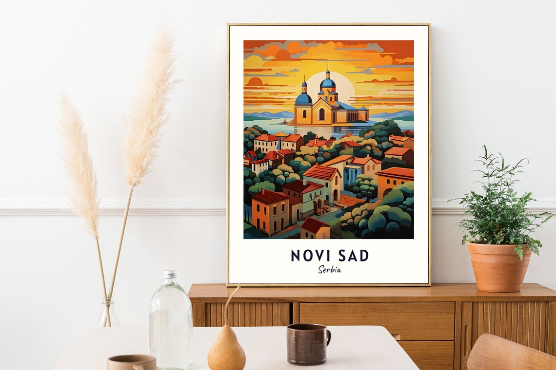 Novi Sad Travel Print Wall Art Novi Sad Serbia City Print Novi Sad Travel Gift Novi Sad City Poster Travel Gift - Image 2