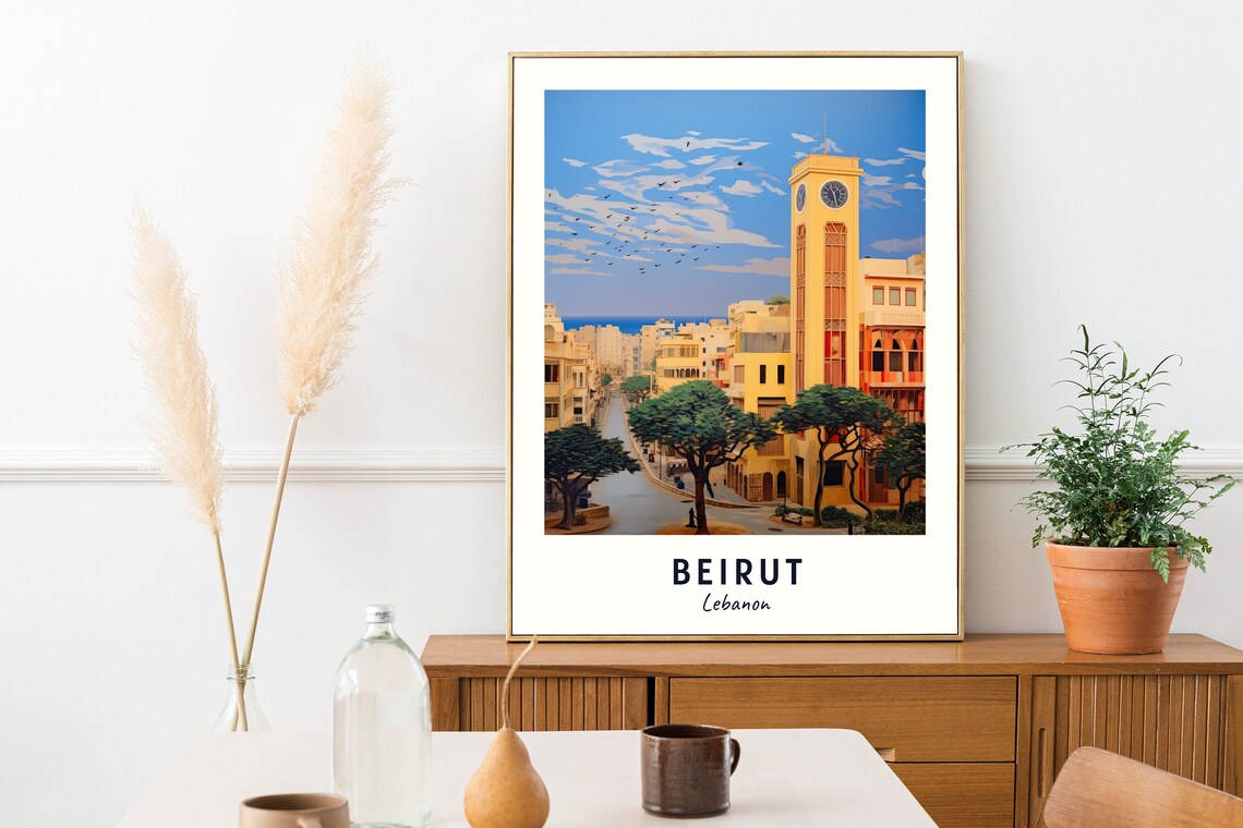Beirut Travel Poster, Lebanon City Print - Image 2
