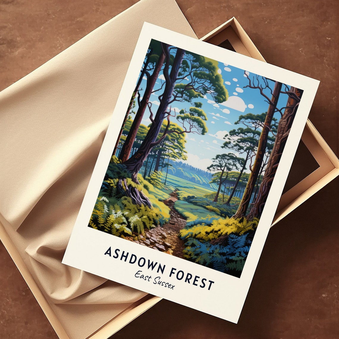 Ashdown Forest East Sussex Travel Print Wall Art Ashdown Forest East Sussex City Print Ashdown Forest East Sussex Travel Gift - Image 3
