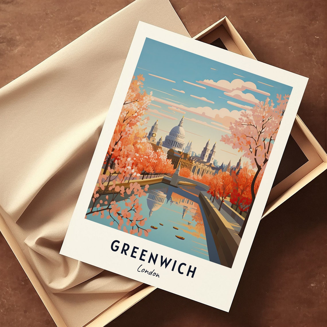 Greenwich London Travel Print Wall Art Greenwich London City Print Greenwich London Travel Gift Greenwich London Poster Travel Gift - Image 3