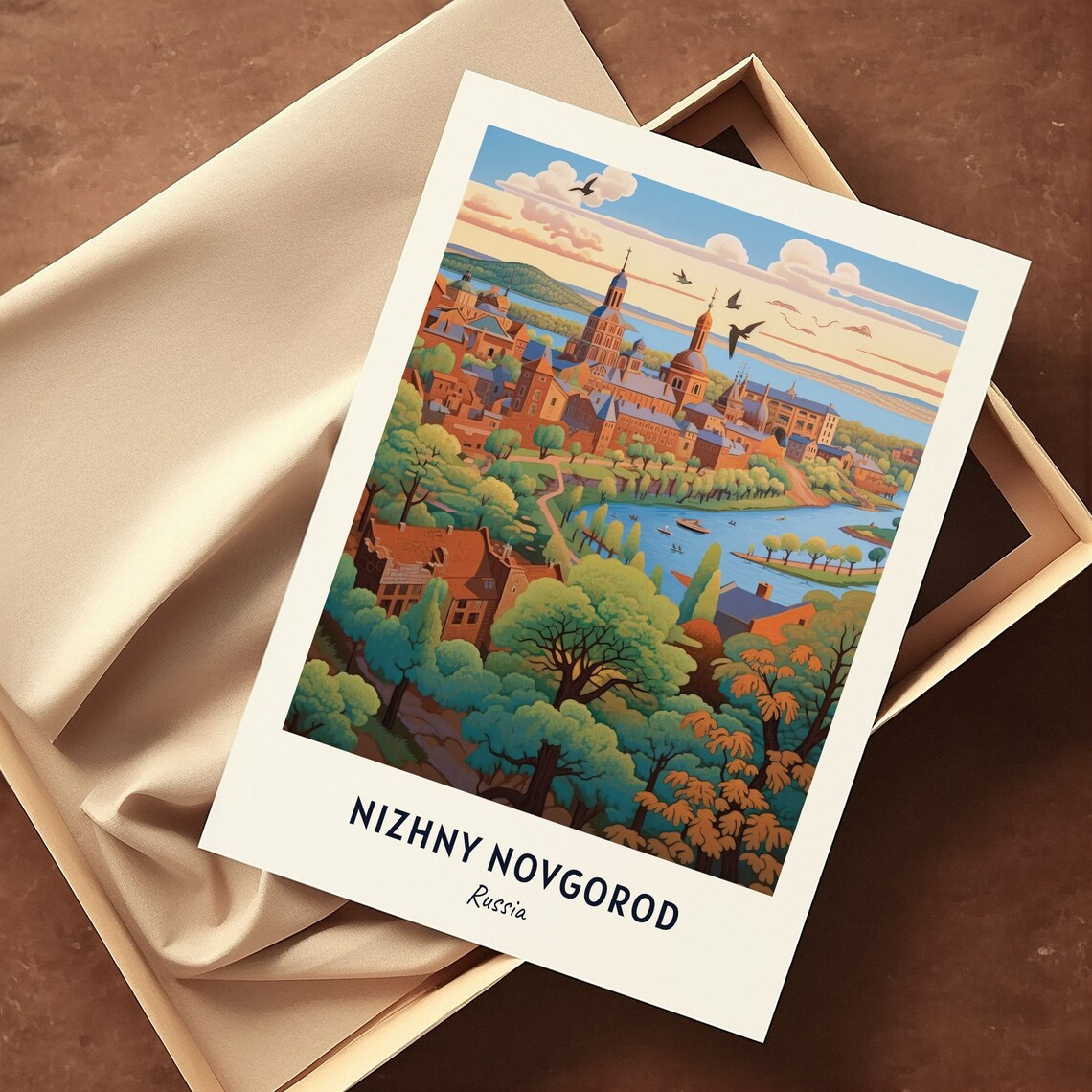 Nizhny Novgorod Kremlin Travel Print Wall Art Nizhny Novgorod Russia City Print Nizhny Novgorod Kremlin Travel Gift - Image 3