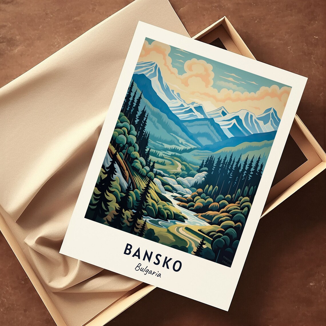 Pirin National Park Travel Poster, Bansko Bulgaria - Image 3