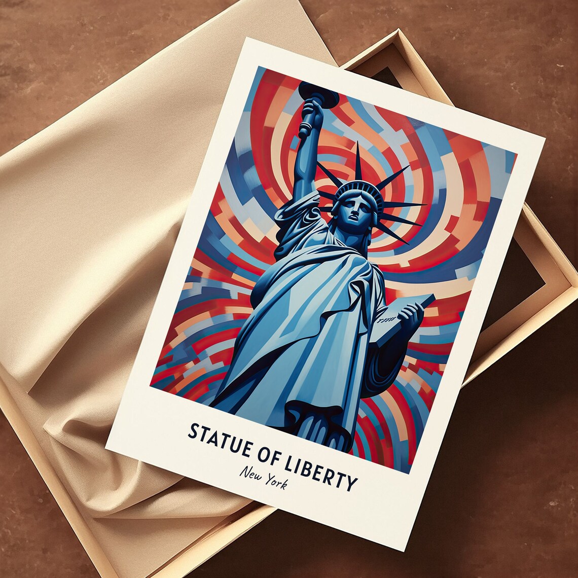Statue Of Liberty Travel Print Statue Of Liberty United States Travel Gift Printable City Poster Wedding Gift - Image 3