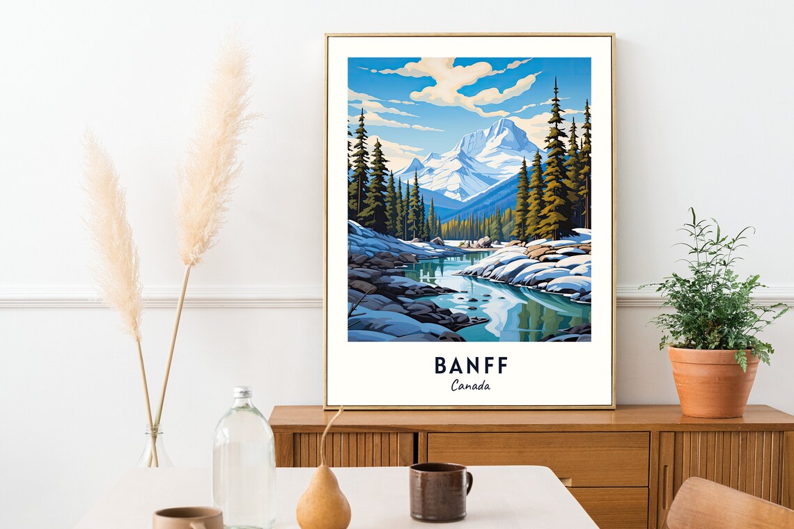 Banff Travel Poster, Canada City Gift Art Print - Image 2
