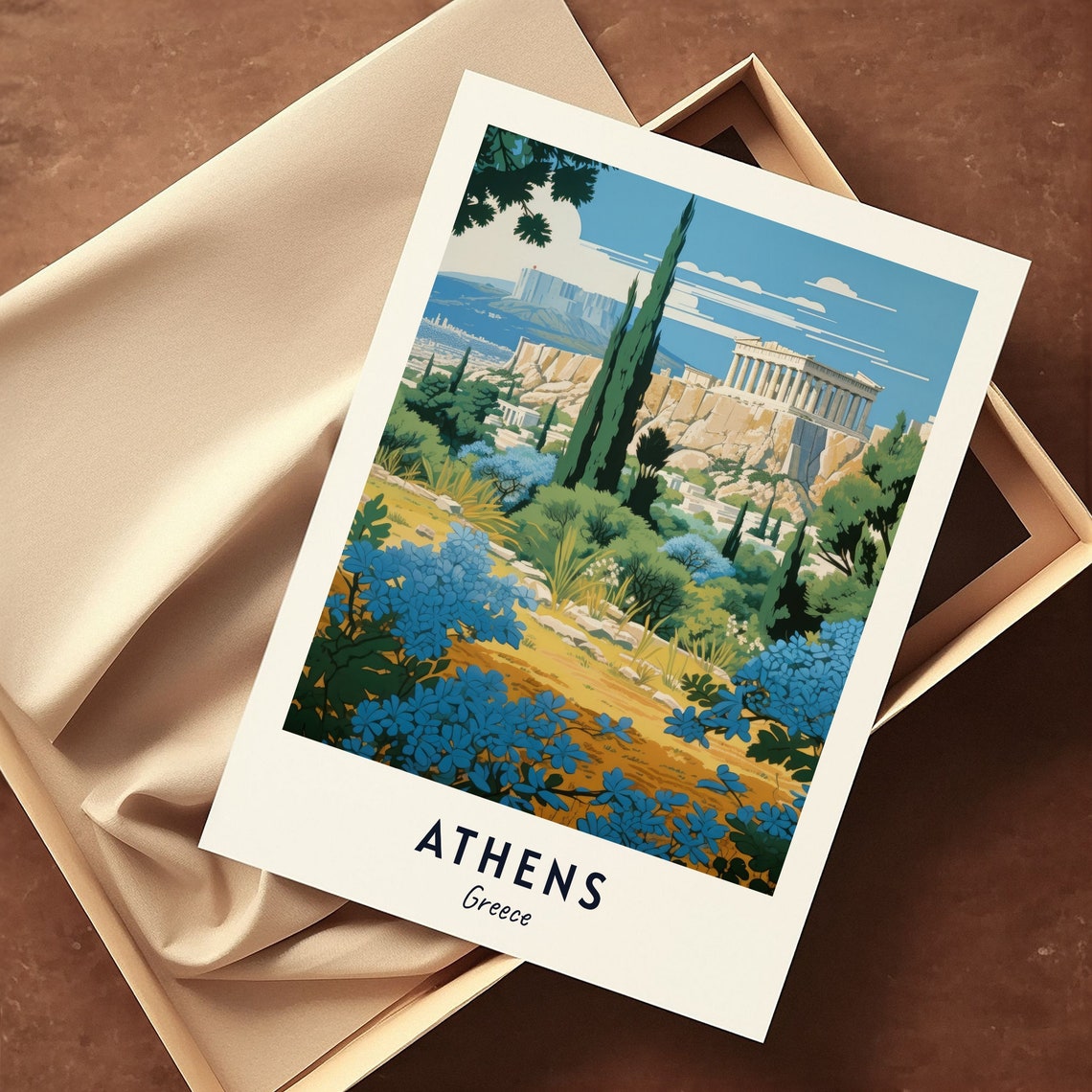 Athens Greece Travel Poster, City Gift - Image 3