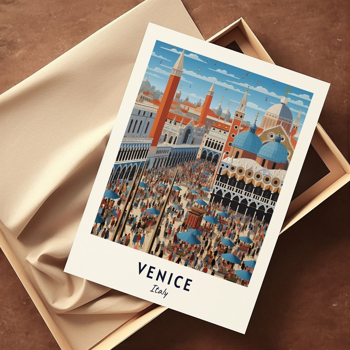 Venice Italy Saint Marks Square Classic Travel Poster Home Decor - Image 3