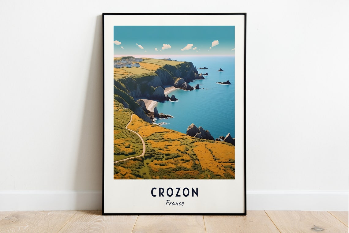 Crozon Travel Print Wall Art Crozon France City Print Crozon Travel Gift Crozon City Poster Travel Gift Wall Art
