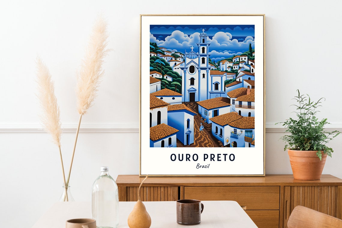 Historic Center Of Ouro Preto Travel Print Wall Art Ouro Preto Brazil City Print Historic Center Of Ouro Preto Travel Gift Travel Gift - Image 2