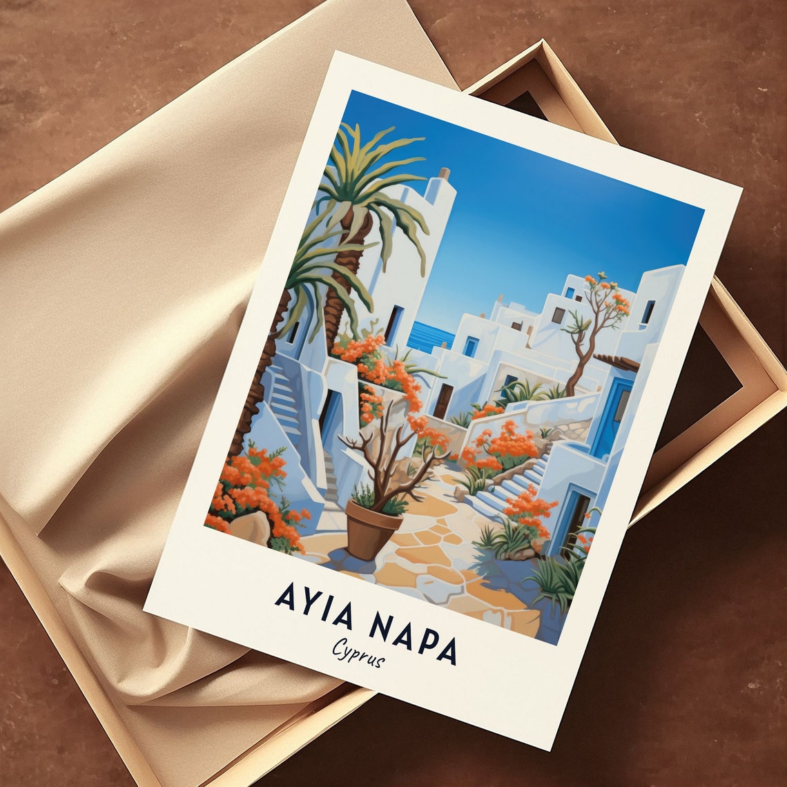 Ayia Napa Travel Print Wall Art Ayia Napa Cyprus City Print Ayia Napa Travel Gift Ayia Napa City Poster Travel Gift - Image 3