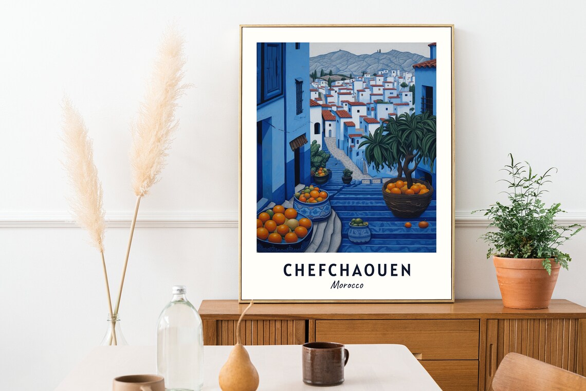 Chefchaouen, Morocco Travel Poster, The Blue Pearl - Image 2