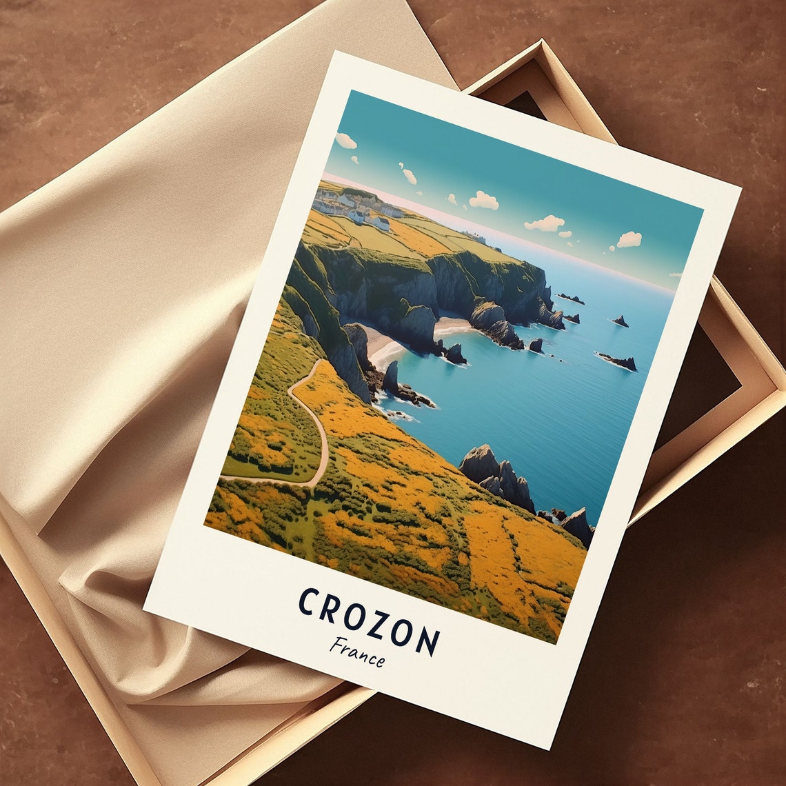 Crozon Travel Print Wall Art Crozon France City Print Crozon Travel Gift Crozon City Poster Travel Gift Wall Art - Image 3