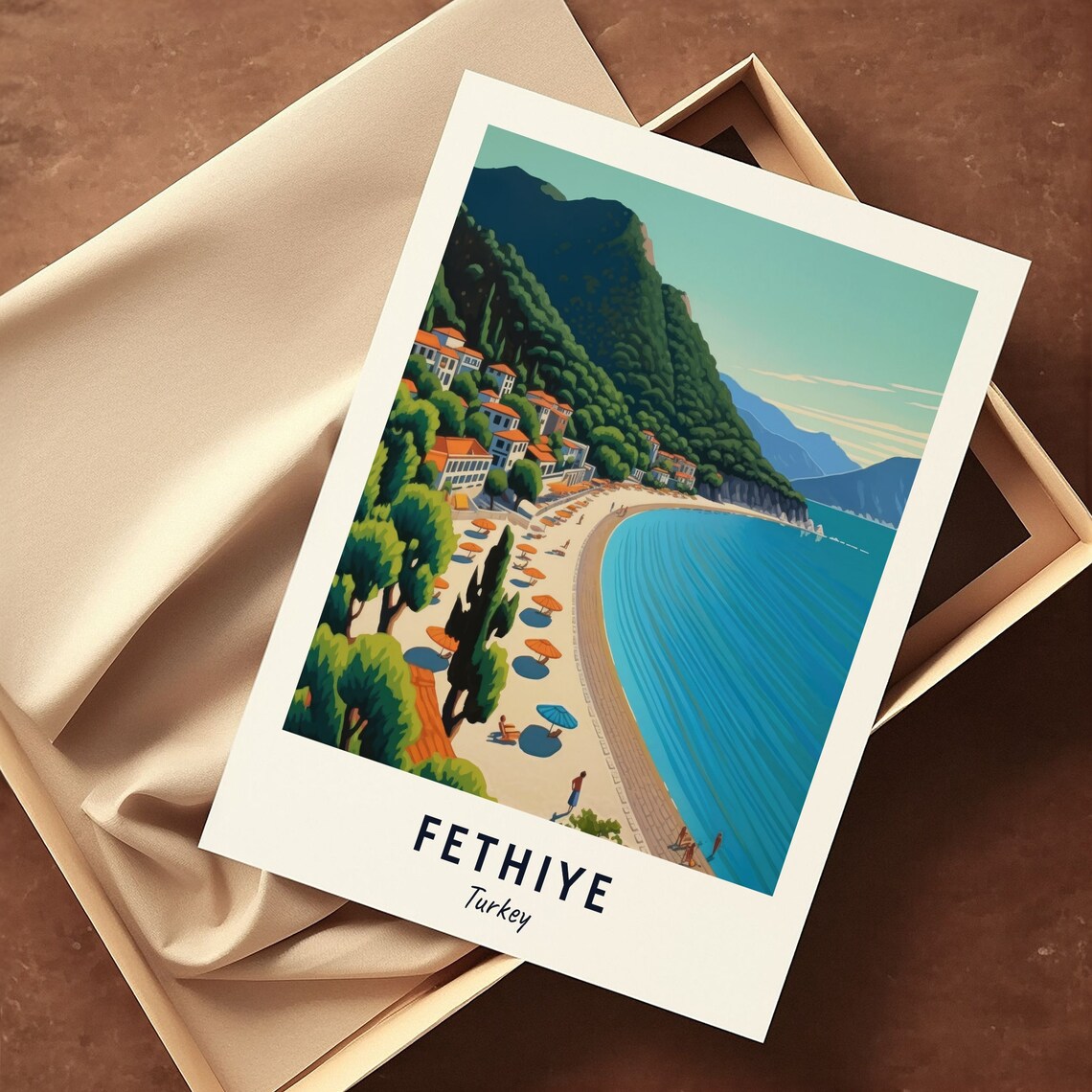 Oludeniz Beach Travel Poster, Fethiye Turkey - Image 3
