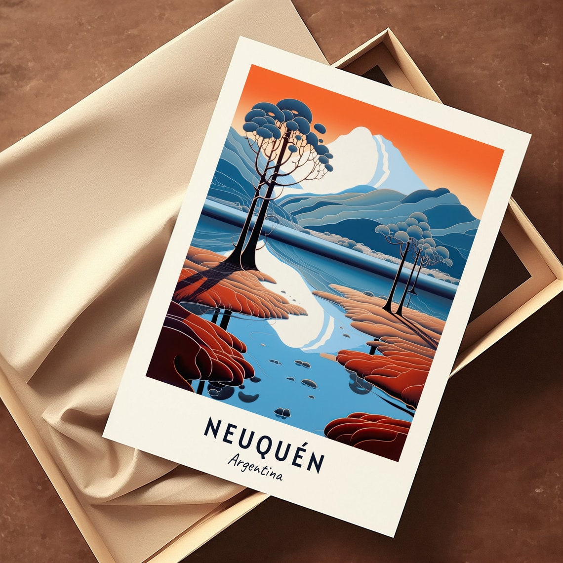 Lann National Park Travel Print Wall Art Neuqun Argentina City Print Lann National Park Travel Gift Lann National Park Poster - Image 3