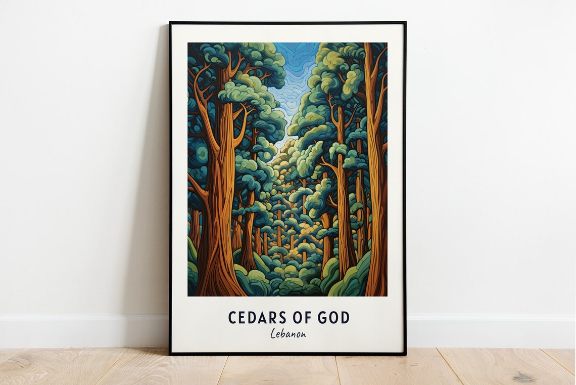 Ancient Cedars of the Cedars of God Mountain Forest Lebanon Poster