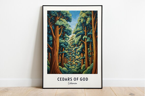 Ancient Cedars of the Cedars of God Mountain Forest Lebanon Poster