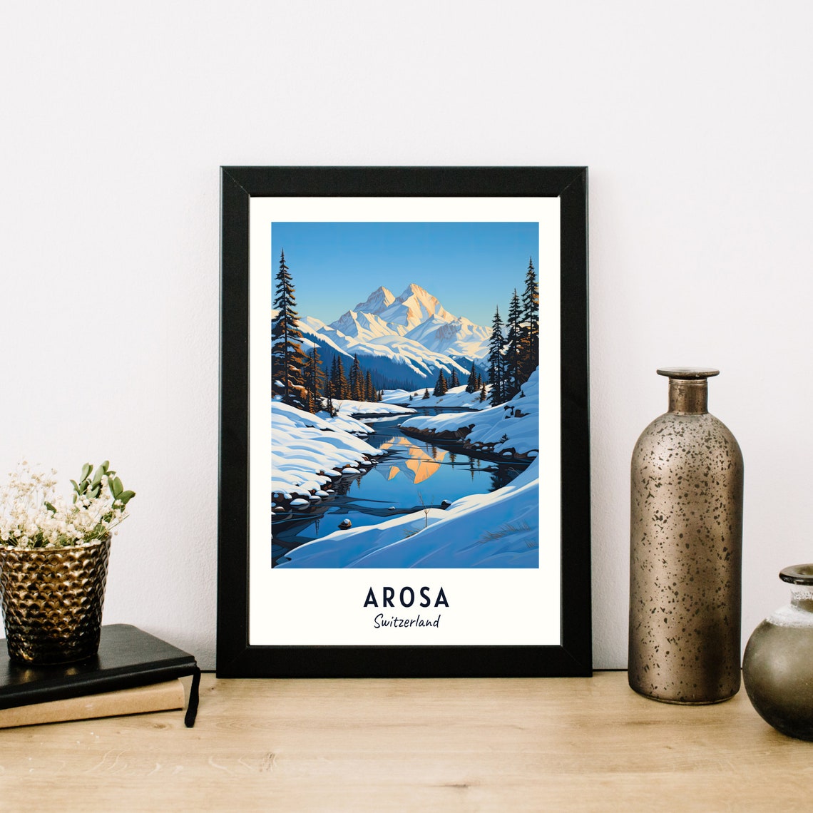 Arosa Switzerland Travel Print Wall Art Arosa Switzerland City Print Arosa Switzerland Travel Gift Arosa Switzerland Poster - Image 3